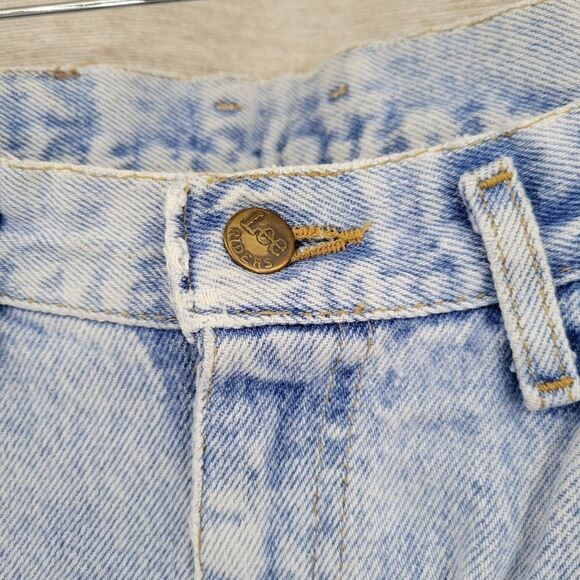Lee Vintage  Mom Jeans Ultra Light Acid Wash Cotton High-waisted Size 13 Long - Picture 9 of 16